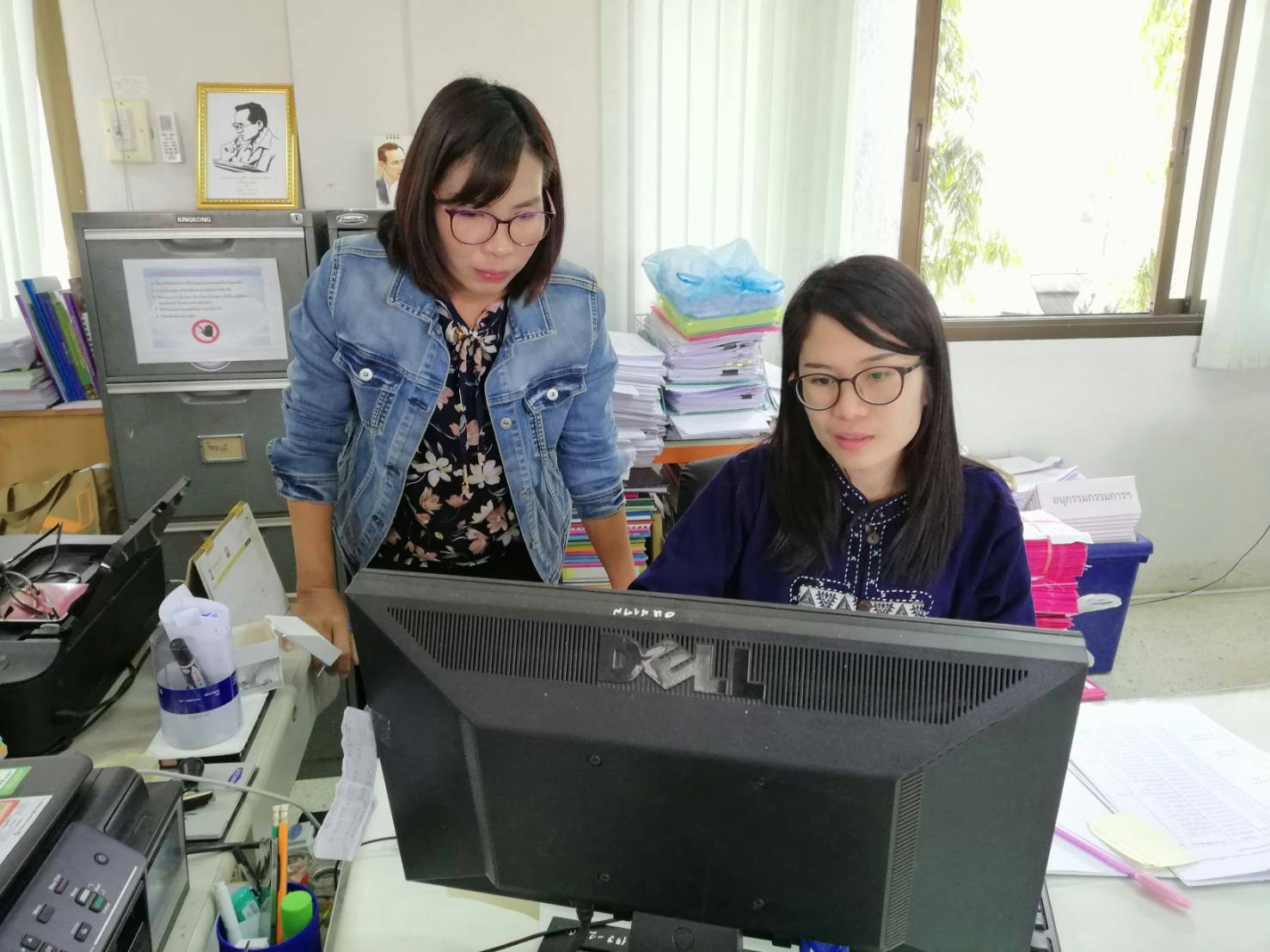 ทีมงานสารสนเทศฯตรวจสอบ ระบบเทคโนโลยีสารสนเทศ อ.มัญจาคีรี