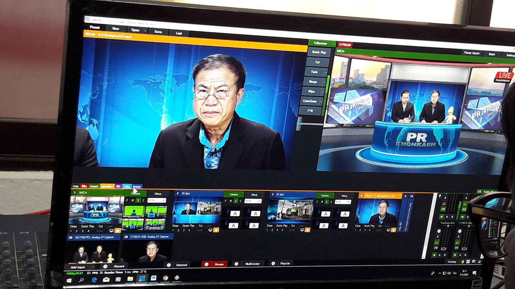 วันนี้(7 มี.ค.61)เวลา 0900 น.  ดร.สมศักดิ์ จังตระกุล ผวจ.ขก. มอบหมายให้ นายสันติ เหล่าบุญเสงี่ยม รอง ผวจ.ขก. บันทึกรายการสดทาง “Facebook PR.khonkaen”