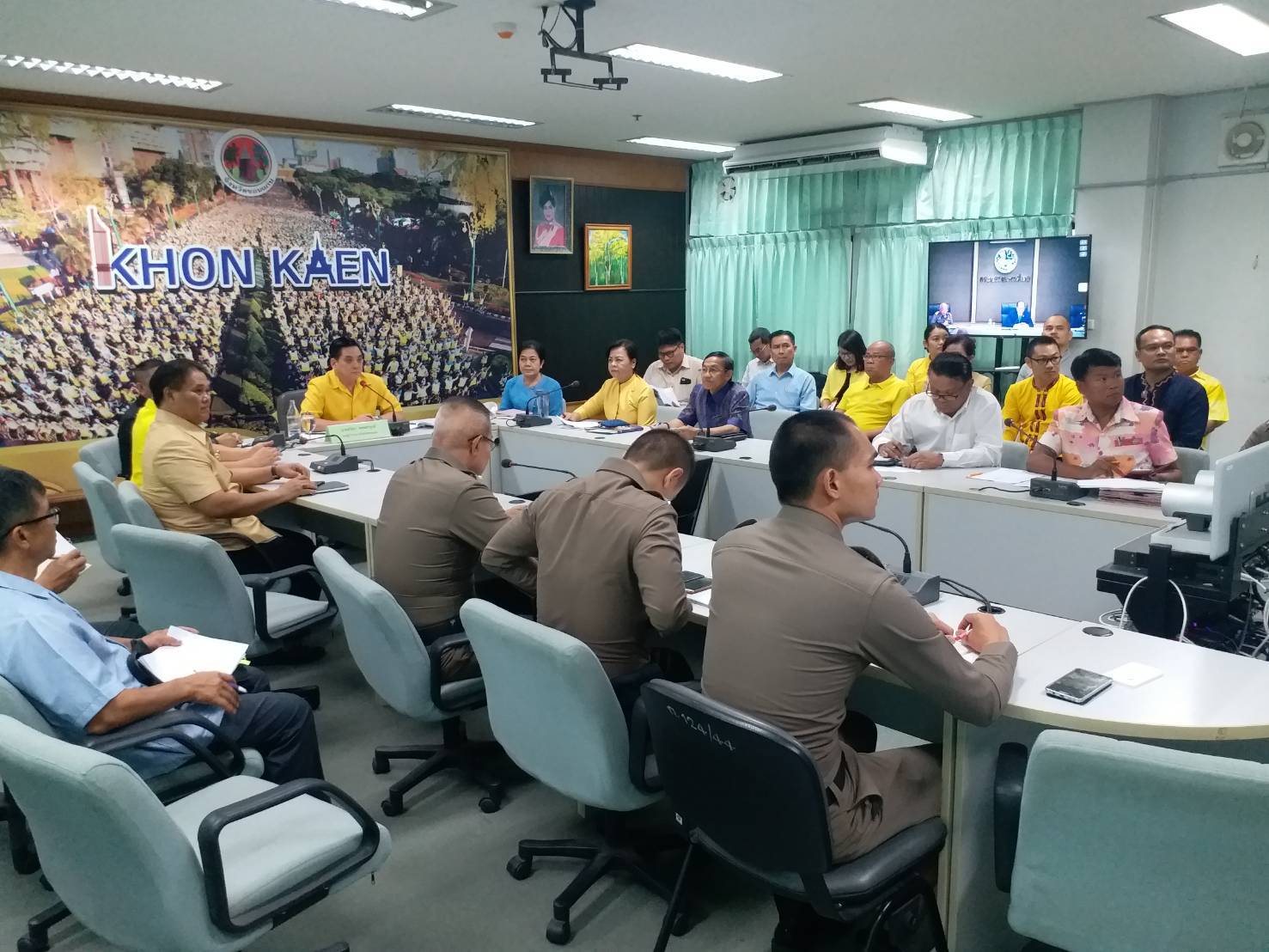 ?จ.ขอนแก่น  ร่วมประชุมเตรียมความพร้อมการจัดทำน้ำอภิเษกในพระราชพิธีบรมราชาภิเษก ผ่านระบบ Conference?️