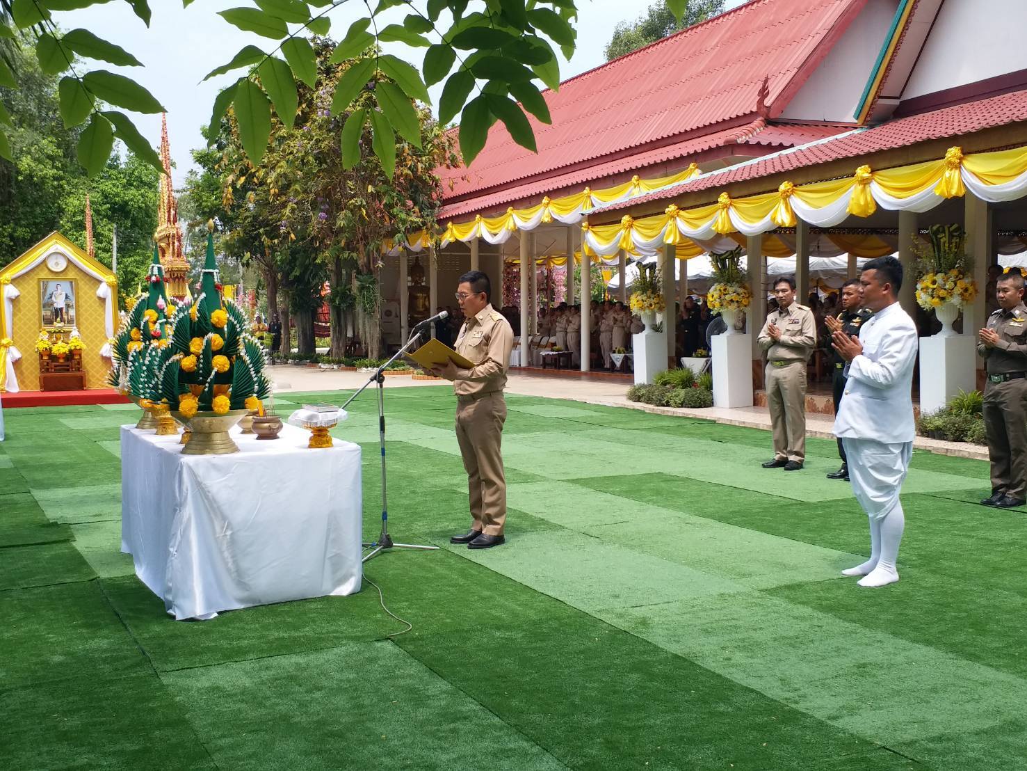 ?จังหวัดขอนแก่น จัดพิธีซ้อมใหญ่เสมือนจริงในพิธีพลีกรรมตักน้ำศักดิ์สิทธิ์ ที่วัดกู่ประภาชัย ตำบลบัวใหญ่ อำเภอน้ำพอง จังหวัดขอนแก่น ?️