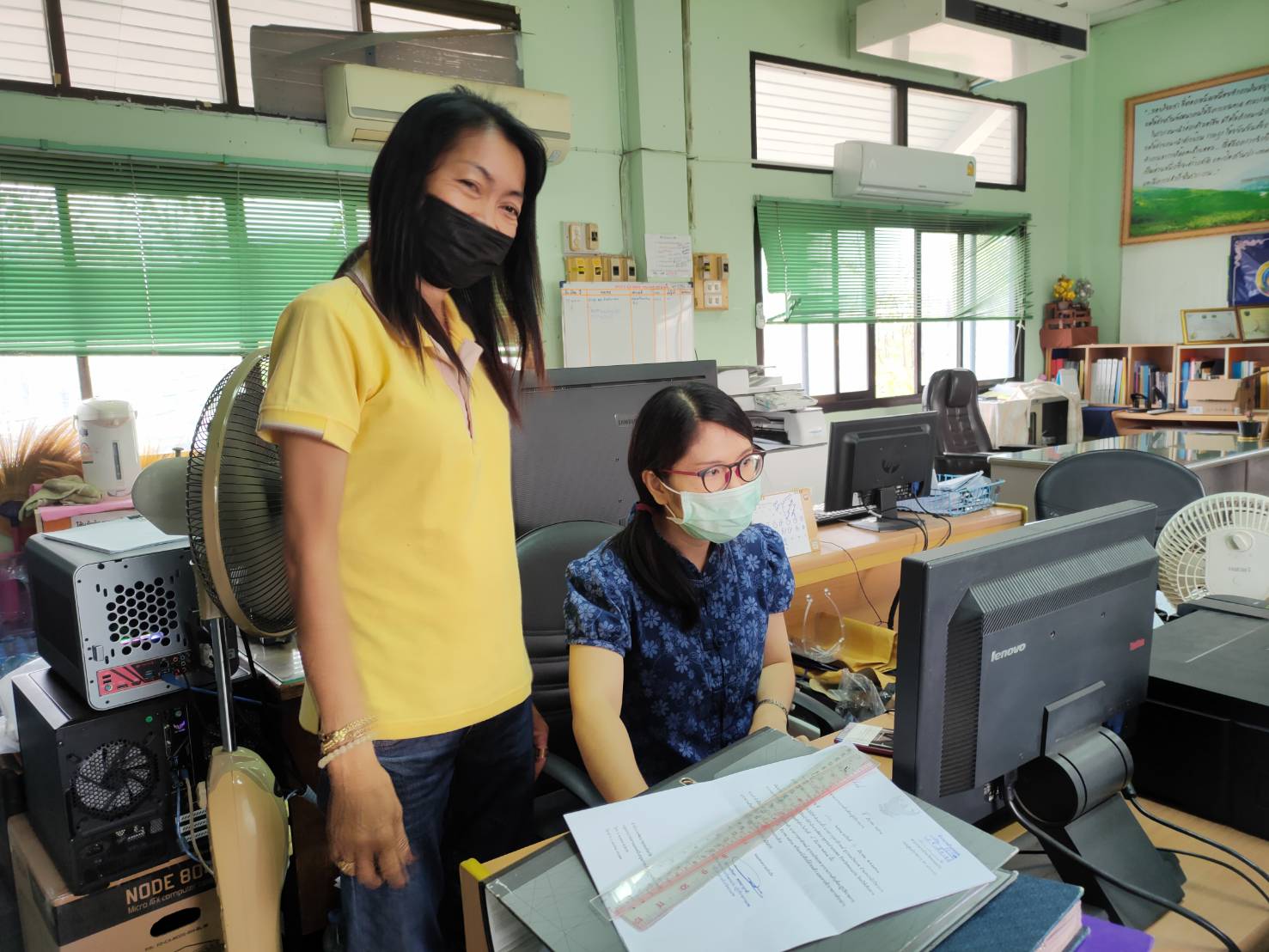 พช.ขอนแก่น ติดตาม สนับสนุนระบบเทคโนโลยีสารสนเทศของสำนักงานพัฒนาชุมชนอำเภอพล และอำเภอบ้านแฮด
