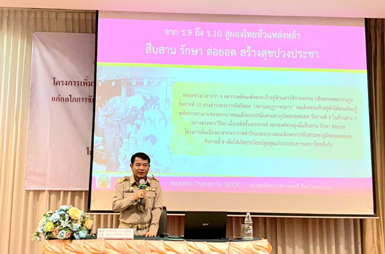 พช.ขอนแก่น :เพิ่มประสิทธิภาพการปฏิบัติงานกองทุนพัฒนาบทบาทสตรีแก่กลไกการขับเคลื่อนกองทุนพัฒนาบทบาทสตรีระดับจังหวัด