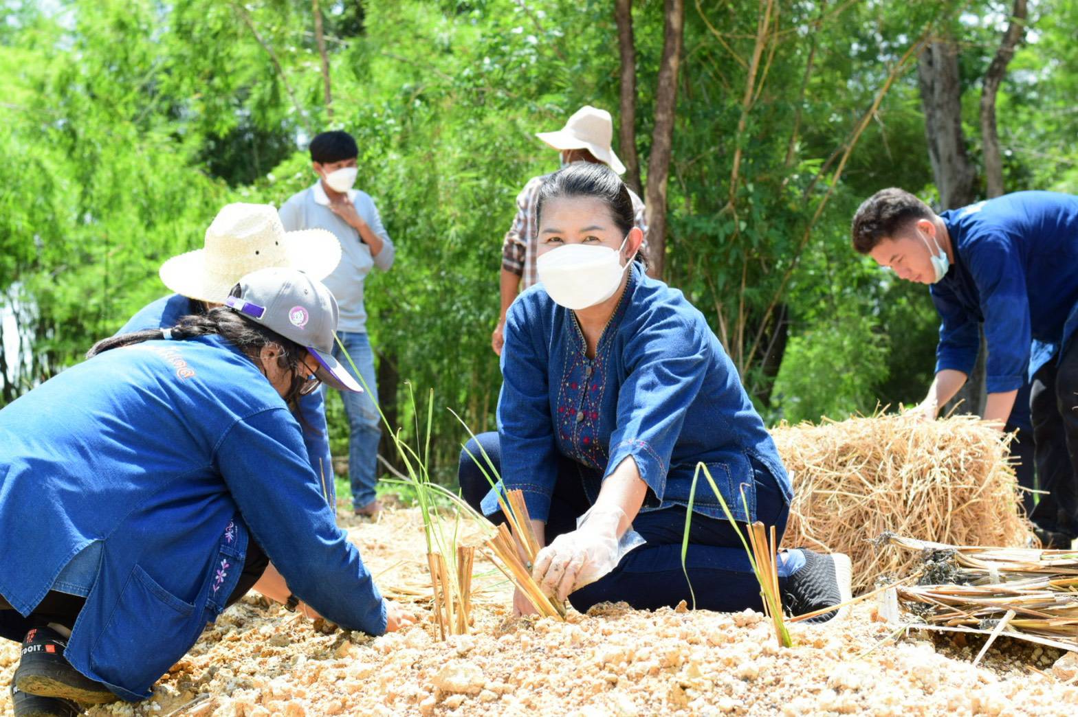 พช.ขอนแก่น : ปลูกแฝก ปลูกต้นไม้ ให้ความสมบูรณ์ใน แปลง “โคก หนอง นา พช.  ฉลุย เดินหน้าขับเคลื่อนพื้นที่ต้นแบบ พัฒนาคุณภาพชีวิตยั่งยืน