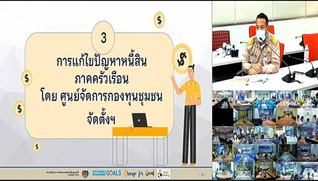 พช.ขอนแก่น เข้าร่วมการอบรมโครงการพัฒนากลไกขับเคลื่อนกองทุนชุมชนตามหลักธรรมาภิบาล กิจกรรมเพิ่มศักยภาพกลไกการขับเคลื่อนกองทุนชุมชนตามหลักธรรมาภิบาล ผ่านระบบการประชุมทางไกล (Video Conference)