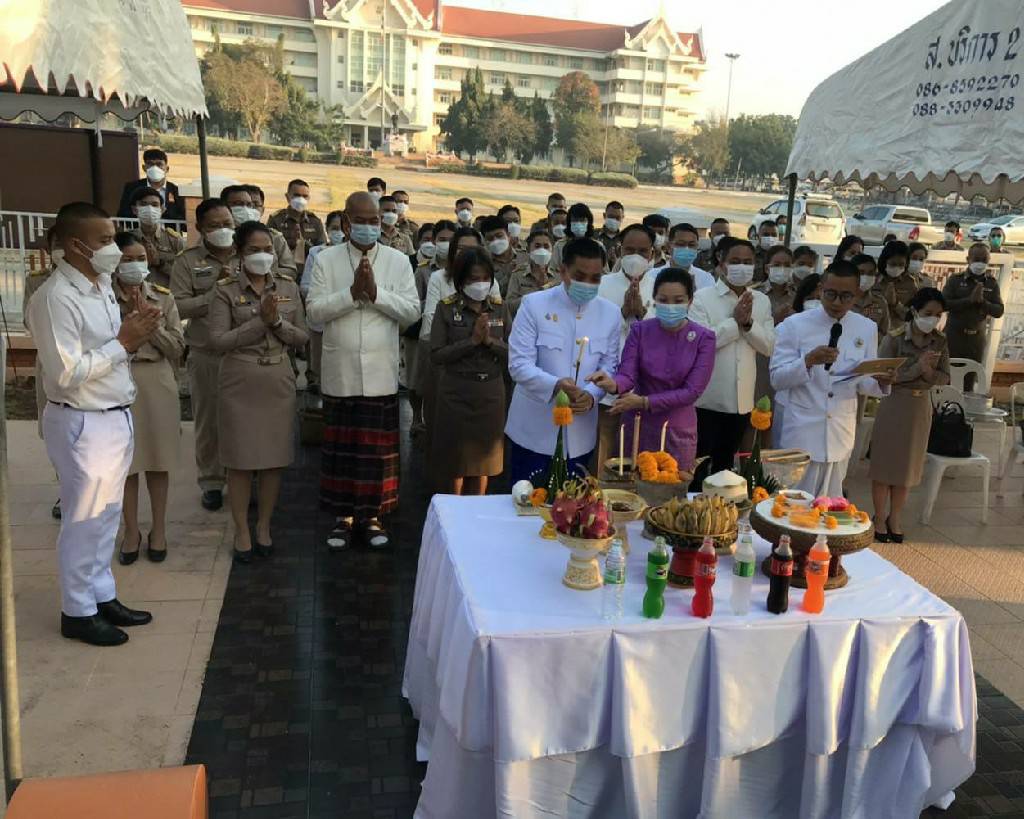 พช.ขอนแก่น: ร่วมพิธีบวงสรวงพระธาตุศิโรดมขอนแก่น ก่อนดำเนินการปรับปรุงองค์พระธาตุด้วยการปิดทอง