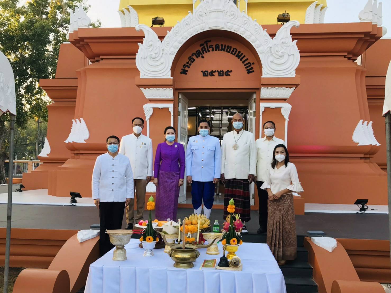 พช.ขอนแก่น: ร่วมพิธีบวงสรวงพระธาตุศิโรดมขอนแก่น ก่อนดำเนินการปรับปรุงองค์พระธาตุด้วยการปิดทอง
