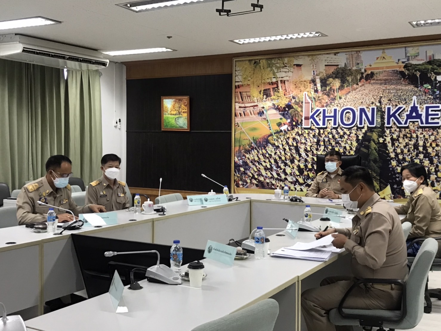 พช.ขอนแก่น : ร่วมประชุมเพื่อขับเคลื่อนและติดตามนโยบายของรัฐบาลและภารกิจสำคัญของกระทรวงมหาดไทย ประจำปีงบประมาณ พ.ศ. 2565 (เดือนเมษายน 2565) ผ่านระบบวีดิทัศน์ทางไกล (VCS) 