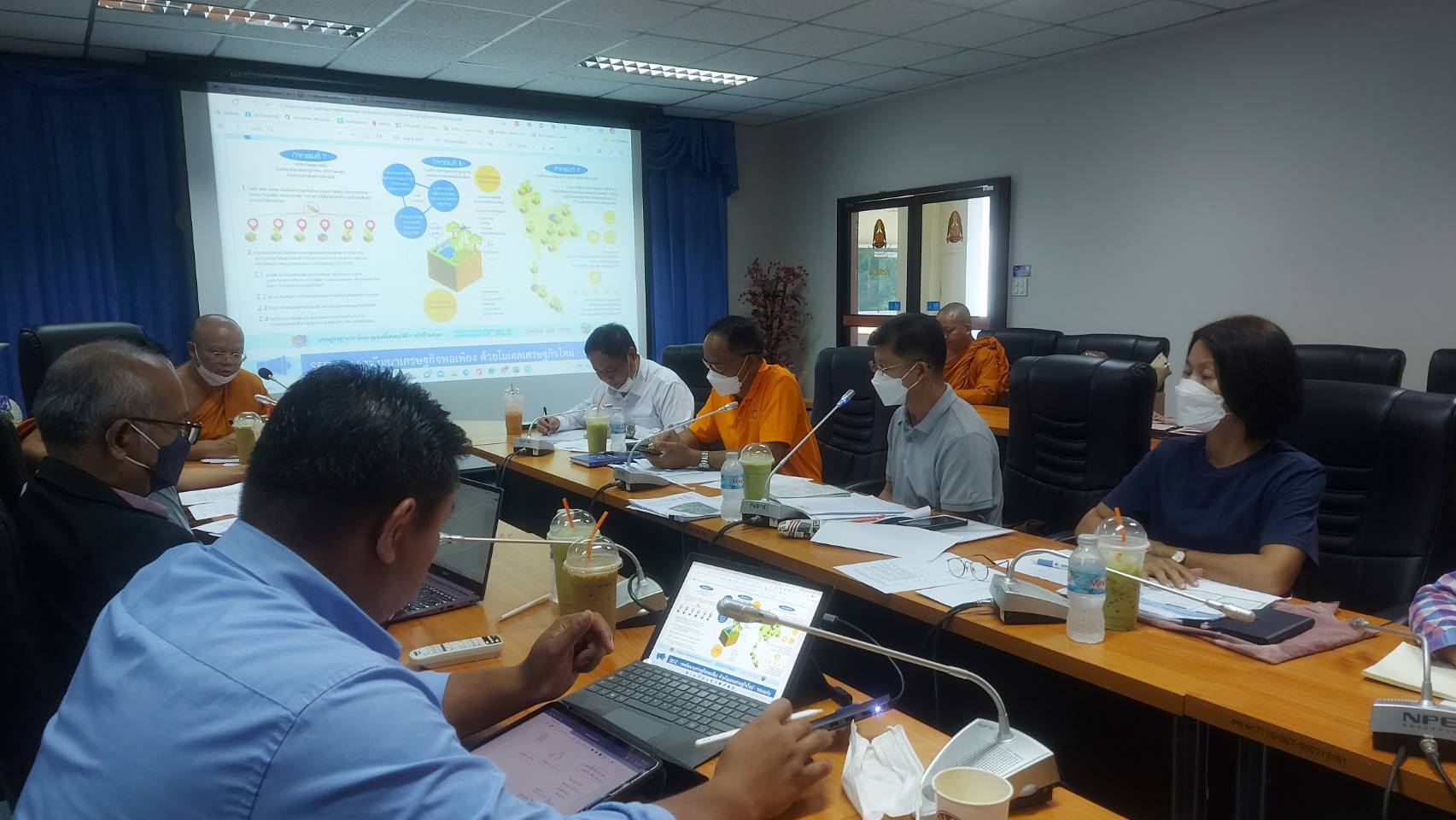 ?จังหวัดขอนแก่น: ประชุมหารือความร่วมมือเกี่ยวกับบทบาทในการเกื้อหนุนระหว่างวัดและชุมชนให้มีความสุขอย่างยั่งยืนกับฝ่ายสาธารณสงเคราะห์ของ มจร.วิทยาเขตขอนแก่น