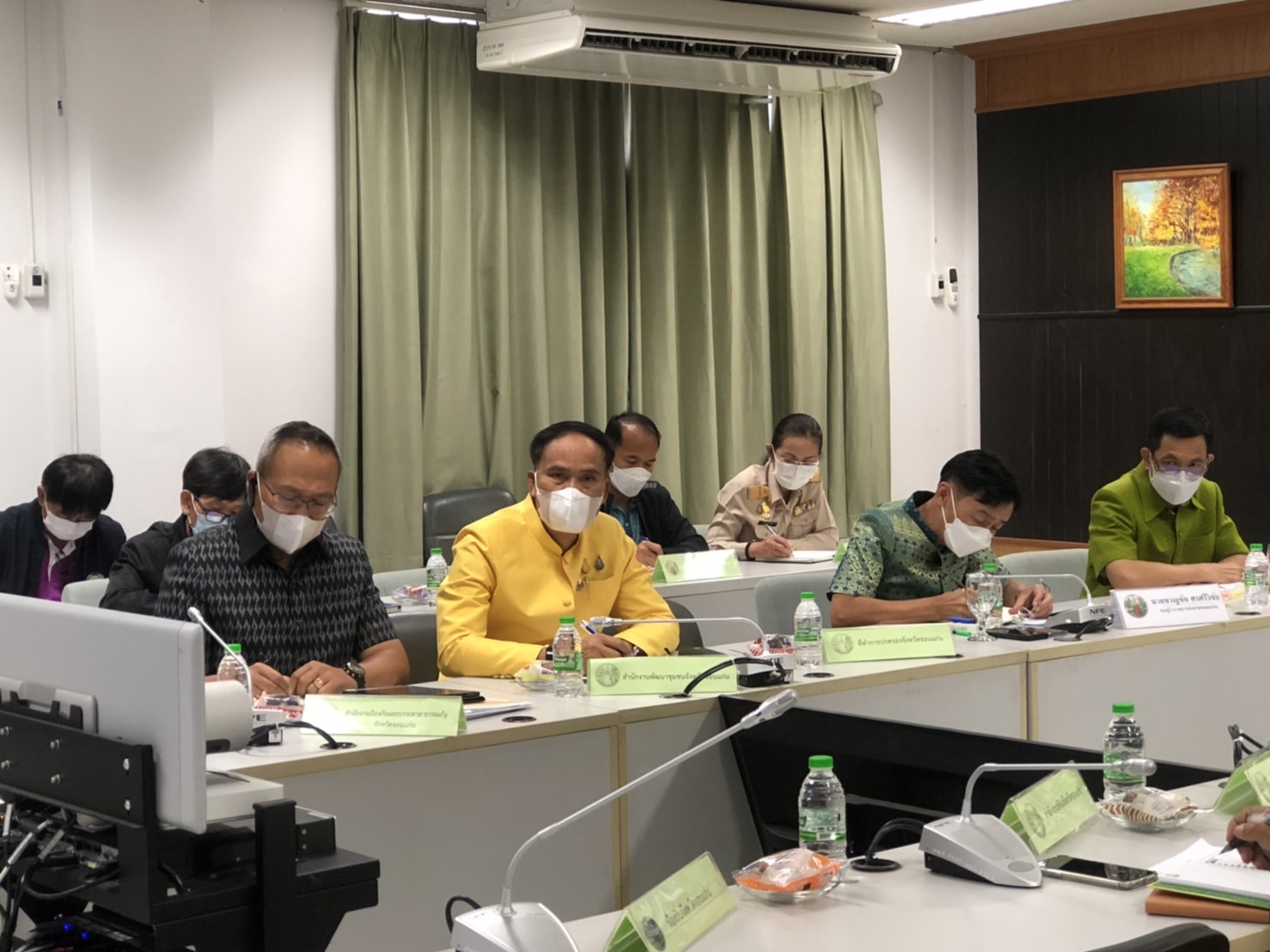 จังหวัดขอนแก่น  : ร่วมประชุมขับเคลื่อนและติดตามนโยบายของรัฐบาล และภารกิจสำคัญของกระทรวงมหาดไทย ผ่านระบบวีดิทัศน์ทางไกล ประจำปีงบประมาณ พ.ศ.2566