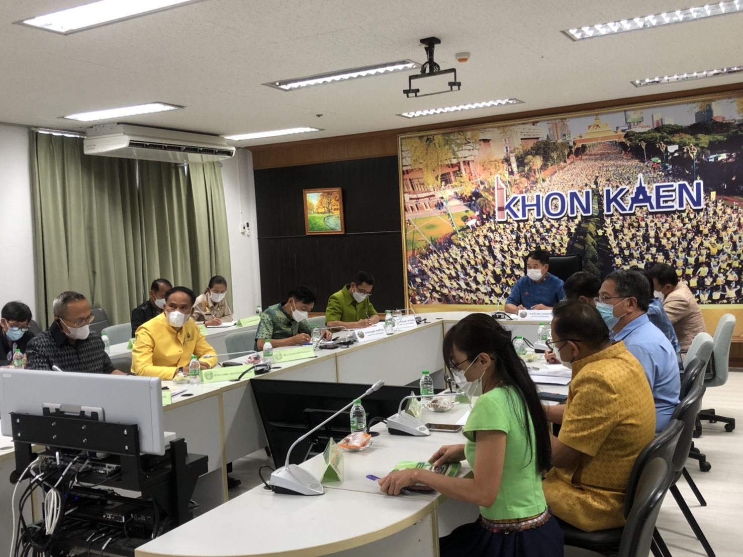 จังหวัดขอนแก่น  : ร่วมประชุมขับเคลื่อนและติดตามนโยบายของรัฐบาล และภารกิจสำคัญของกระทรวงมหาดไทย ผ่านระบบวีดิทัศน์ทางไกล ประจำปีงบประมาณ พ.ศ.2566