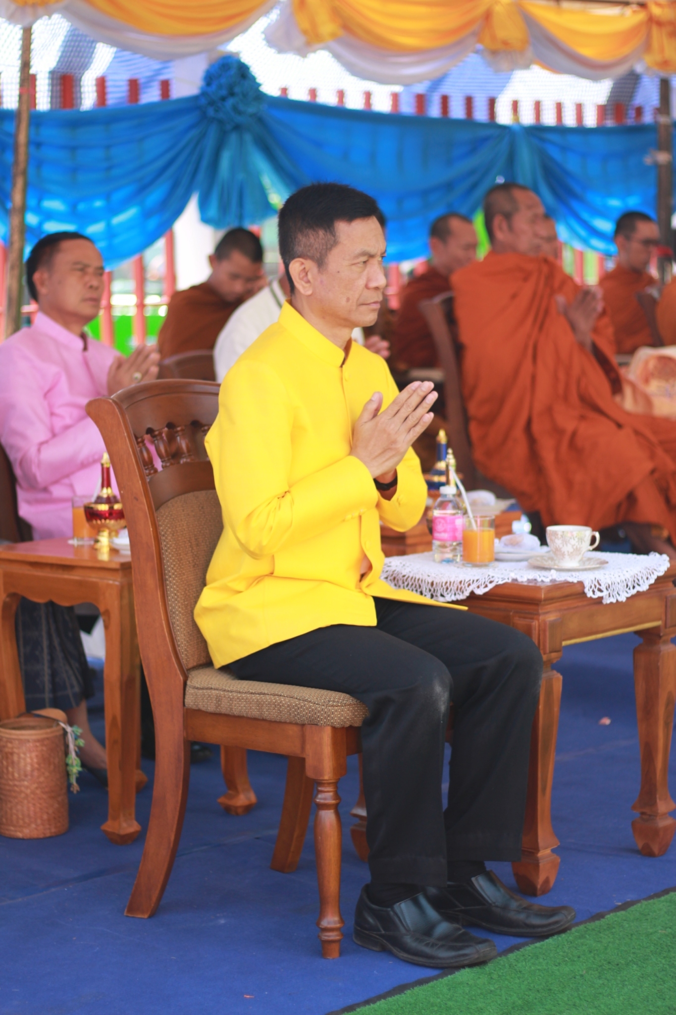 ? พช.ขอนแก่น : ร่วมงานพิธียกยอดฉัตรมณฑป พระชัยชุมแพ บรมนาถบพิตรซึ่งประดิษฐาน ณ ลานพระชัยชุมแพ ที่ว่าการอำเภอชุมแพ อำเภอชุมแพ จังหวัดขอนแก่น