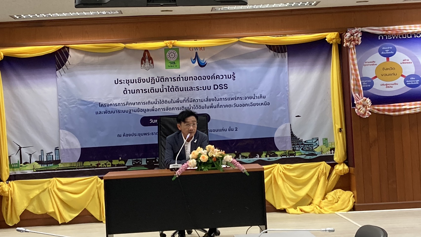 ? พช.ขอนแก่น : เข้าร่วมการประชุมเชิงปฏิบัติการถ่ายทอดองค์ความรู้ด้านการเติมน้ำใต้ดินและระบบ DSS