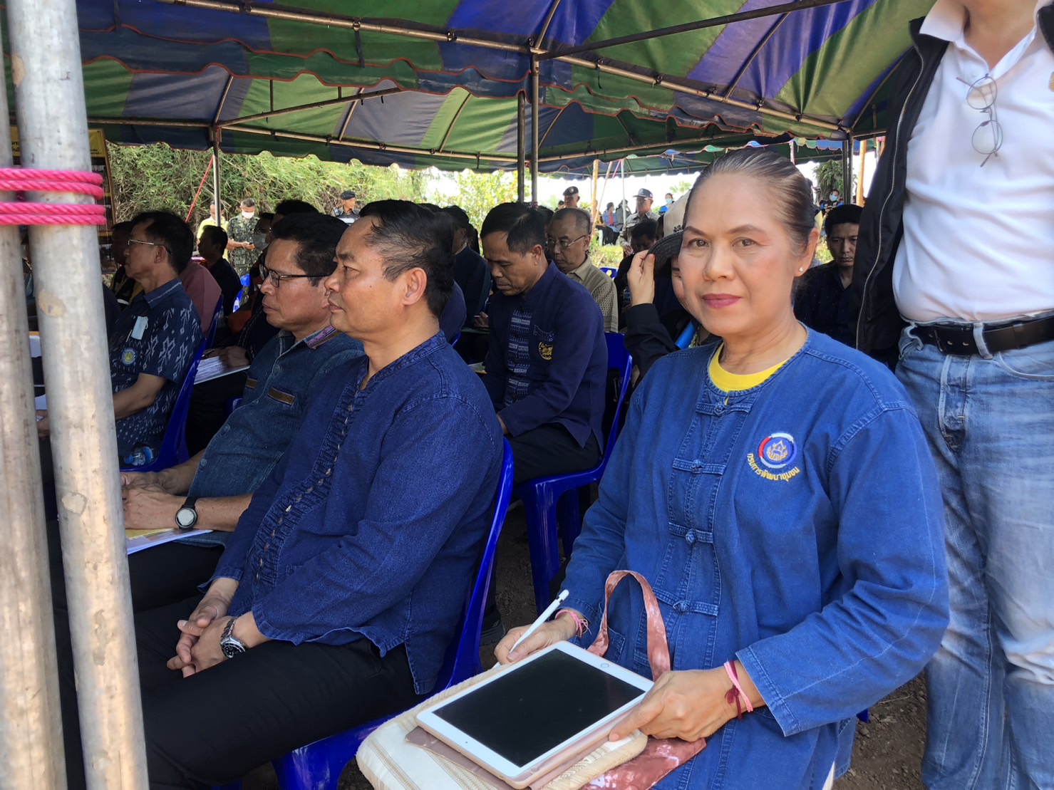 ?พช.ขอนแก่น : ร่วมพิธีเปิดโครงการก่อสร้างฝ่ายน้ำลันบริเวณลำน้ำชี ณ บริเวณท่าสูบน้ำท่าหนองแดง อำเภอแวงน้อย