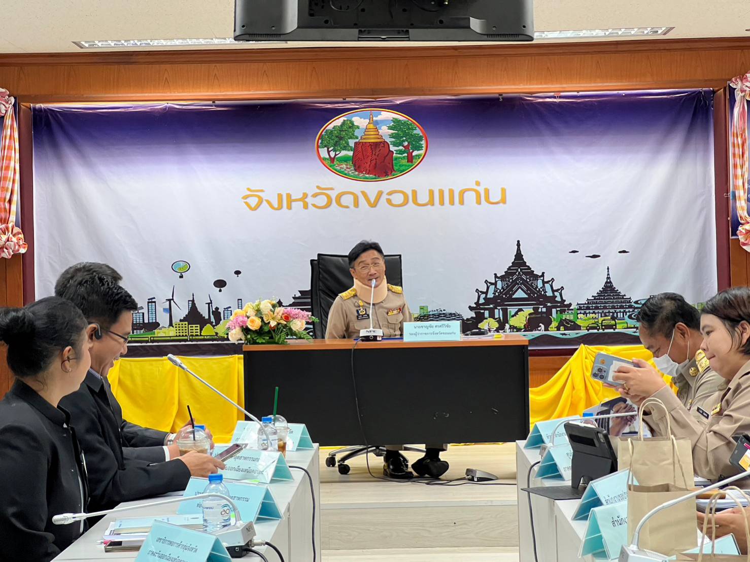 พช.ขอนแก่น : เข้าร่วมประชุม คณะกรรมการร่วมภาครัฐและเอกชนเพื่อแก้ไขปัญหาทางเศรษฐกิจ (กรอ.กลุ่มจังหวัดฯ) กลุ่มจังหวัดภาคตะวันออกเฉียงเหนือตอนกลาง ครั้งที่ 3/2566