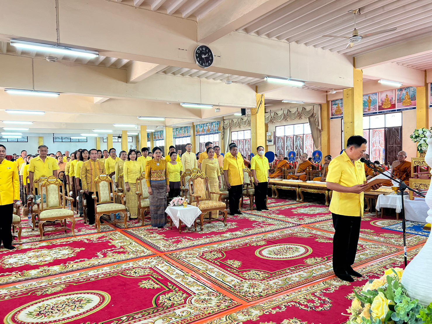 จังหวัดขอนแก่น : จัดพิธีเจริญพระพุทธมนต์เพื่อปฏิบัติธรรมเจริญสมาธิภาวนา เพื่อถวายพระพรชัยมงคล และถวายพระราชกุศลแด่พระบาทสมเด็จพระวชิรเกล้าเจ้าอยู่หัว เนื่องในโอกาสมหามงคลวันเฉลิมพระชนมพรรษา ณ วัดศรีนวล จังหวัดขอนแก่น