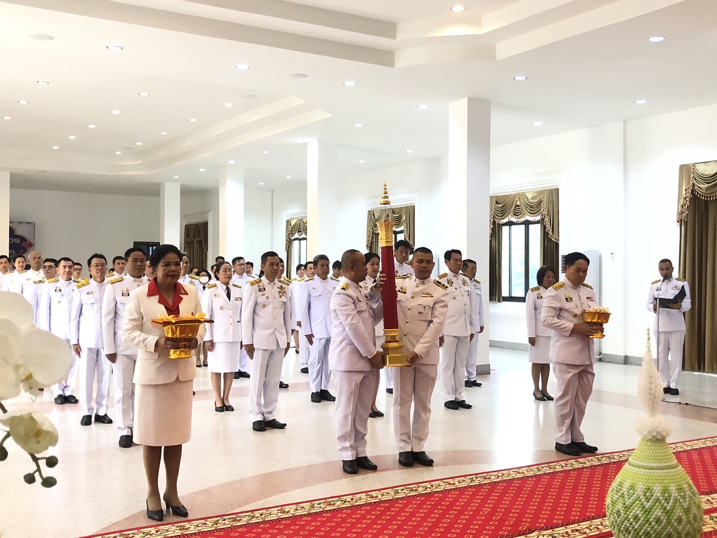 จังหวัดขอนแก่น : เข้าร่วมพิธีเชิญเทียนพรรษาและผ้าอาบน้ำฝนพระราชทาน ประจำปี 2566