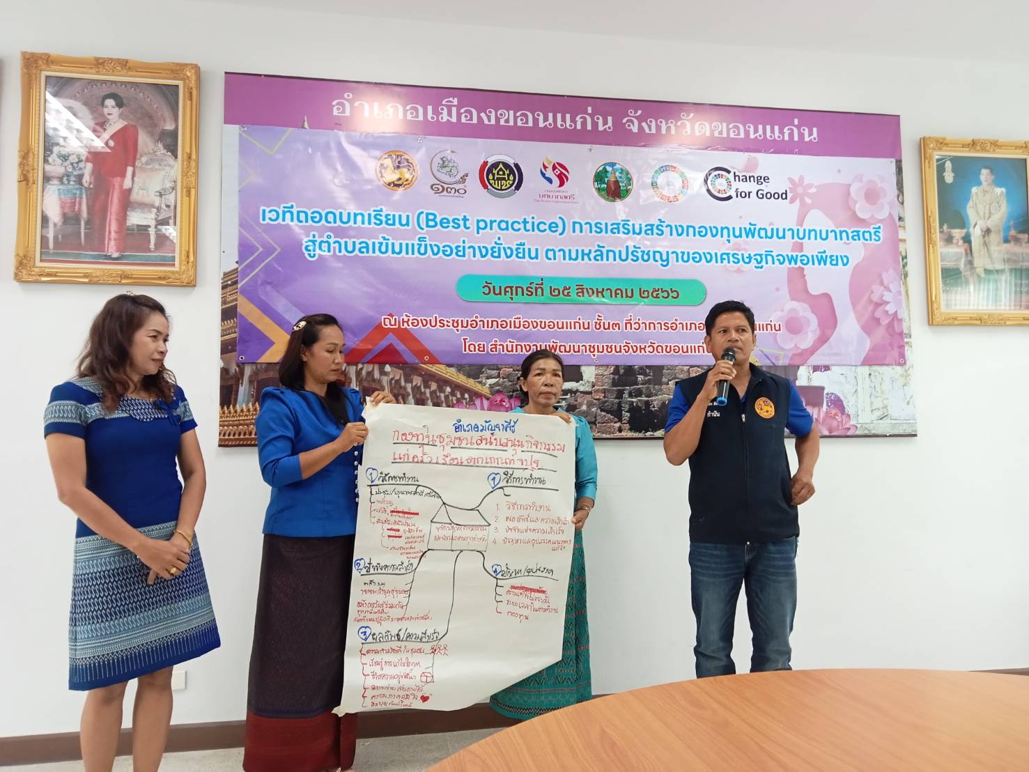 พช.ขอนแก่น : จัดเวทีถอดบทเรียน (Best practice) การเสริมสร้างกองทุนพัฒนาบทบาทสตรี สู่ตำบลเข้มแข็งอย่างยั่งยืน ตามหลักปรัชญาของเศรษฐกิจพอเพียง