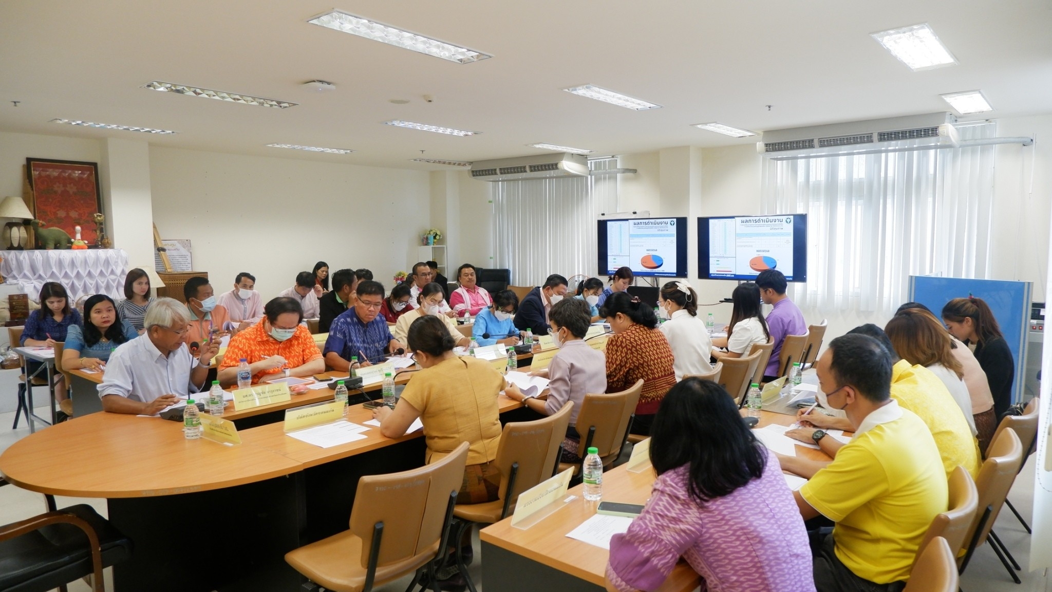 พช.ขอนแก่น : ประชุมคณะทำงานขับเคลื่อนการดำเนินงานขจัดความยากจนและพัฒนาคนทุกช่วงวัยอย่างยั่งยืนตามหลักปรัชญาของเศรษฐกิจพอเพียง ตามภารกิจ 5 มิติ ระดับจังหวัด
