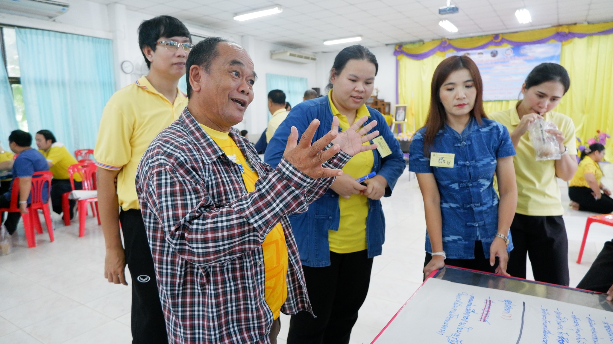 พช.ขอนแก่น : โครงการเสริมสร้างบุคลากร เก่ง ดี มีอุดมการณ์ เพื่อ การพัฒนางานอัตลักษณ์ของกรมการพัฒนาชุมชน กิจกรรมที่ 2 การออกแบบและพัฒนาฐานเรียนรู้งานอัตลักษณ์กรมการพัฒนาชุมชน (วันที่2)
