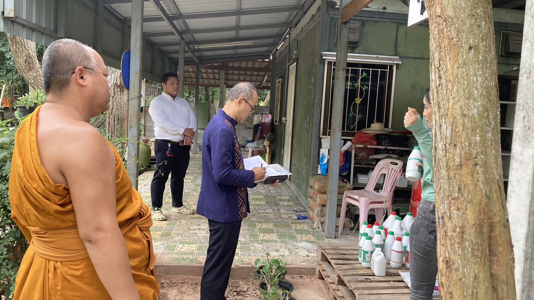 พช.ขอนแก่น ร่วมลงพื้นที่สำรวจแปลงโคก หนอง นา พุทธอารยเกษตร มจร.ขอนแก่น