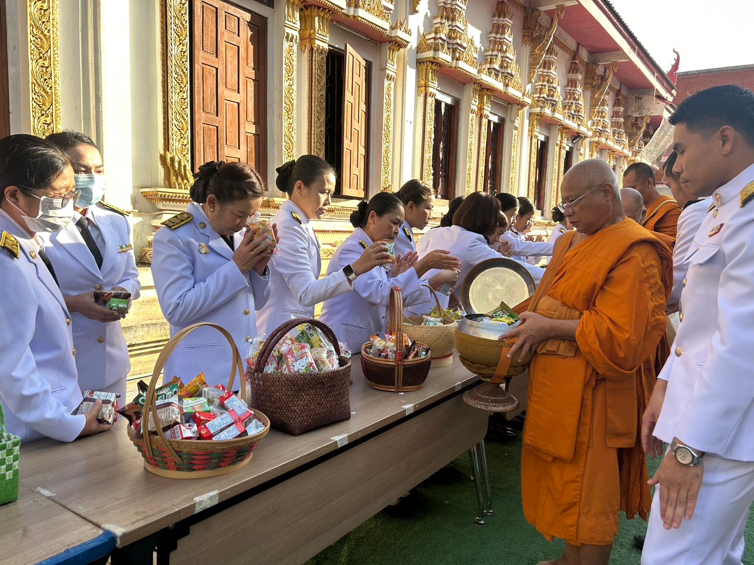 จังหวัดขอนแก่น พิธีทำบุญตักบาตรถวายพระกุศล พิธีเจริญพระพุทธมนต์ถวายพระพรชัยมงคล และพิธีถวายพระพรชัยมงคล แด่สมเด็จพระเจ้าลูกเธอ เจ้าฟ้าพัชรกิติยาภา นเรนทิราเทพยวดี กรมหลวงราชสาริณีสิริพัชร มหาวัชรราชธิดา เนื่องในวันคล้ายวันประสูติ 7 ธันวาคม 2566