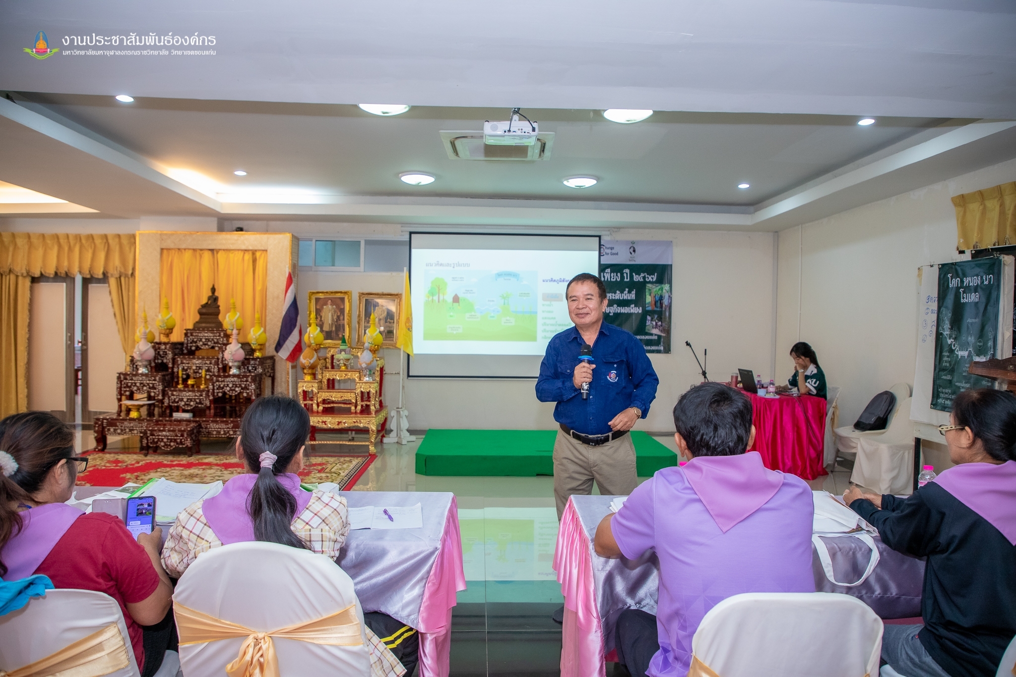พช.ขอนแก่น : จัดฝึกอบรมโครงการพัฒนาหมู่บ้านเศรษฐกิจพอเพียง กิจกรรมที่ 1.1 อบรมแกนนำขับเคลื่อนหมู่บ้านเศรษฐกิจพอเพียง (วันที่3)