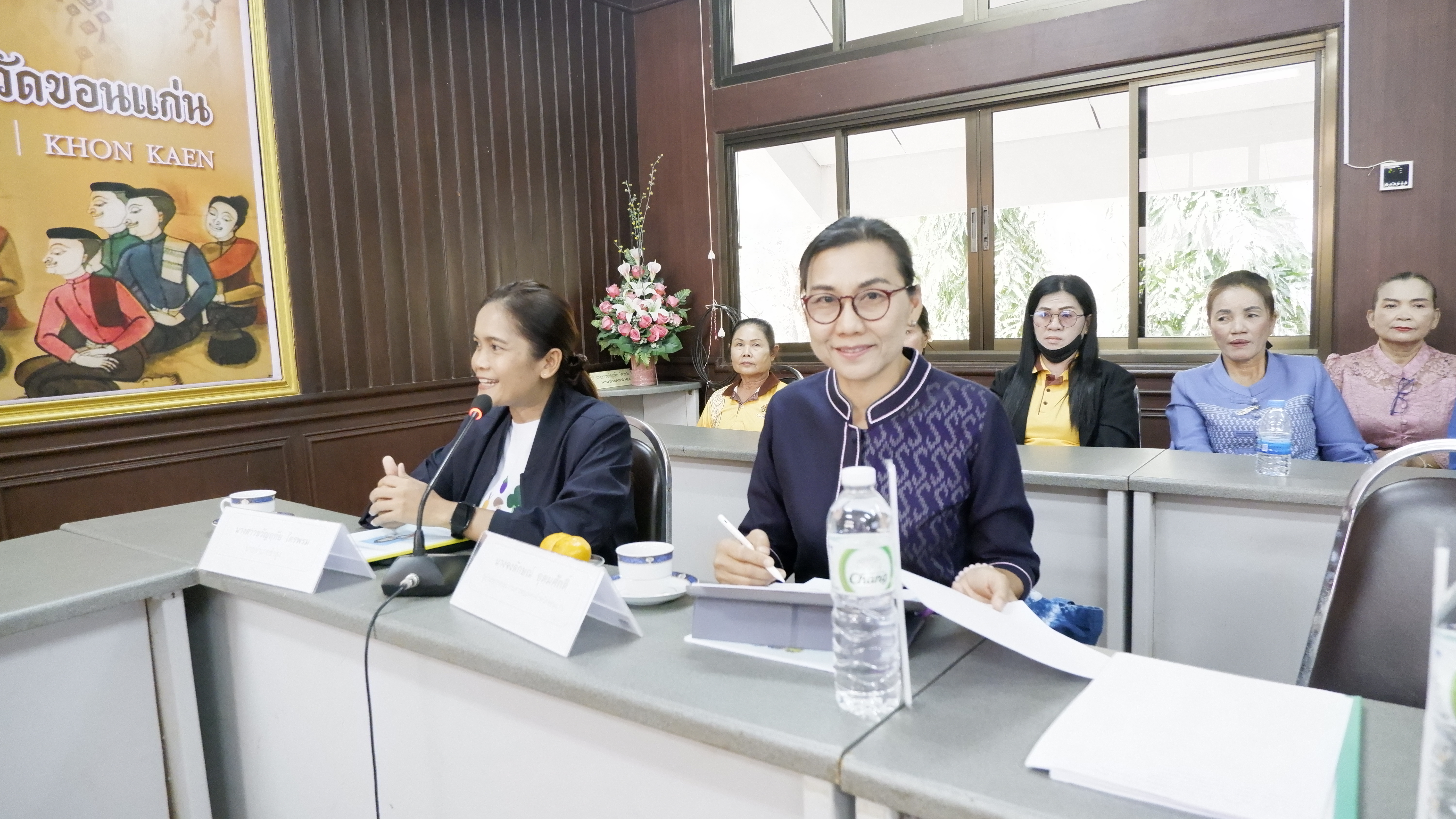 พช.ขอนแก่น : ผู้ตรวจราชการกรม กรมการพัฒนาชุมชน เขตตรวจราชการที่ 12 (นางนวลจันทร์ ศรีมงคล) ลงพื้นที่ตรวจติดตามผลการดำเนินงานตามภารกิจสำคัญกรมการพัฒนาชุมชน อำเภอซำสูง จังหวัดขอนแก่น