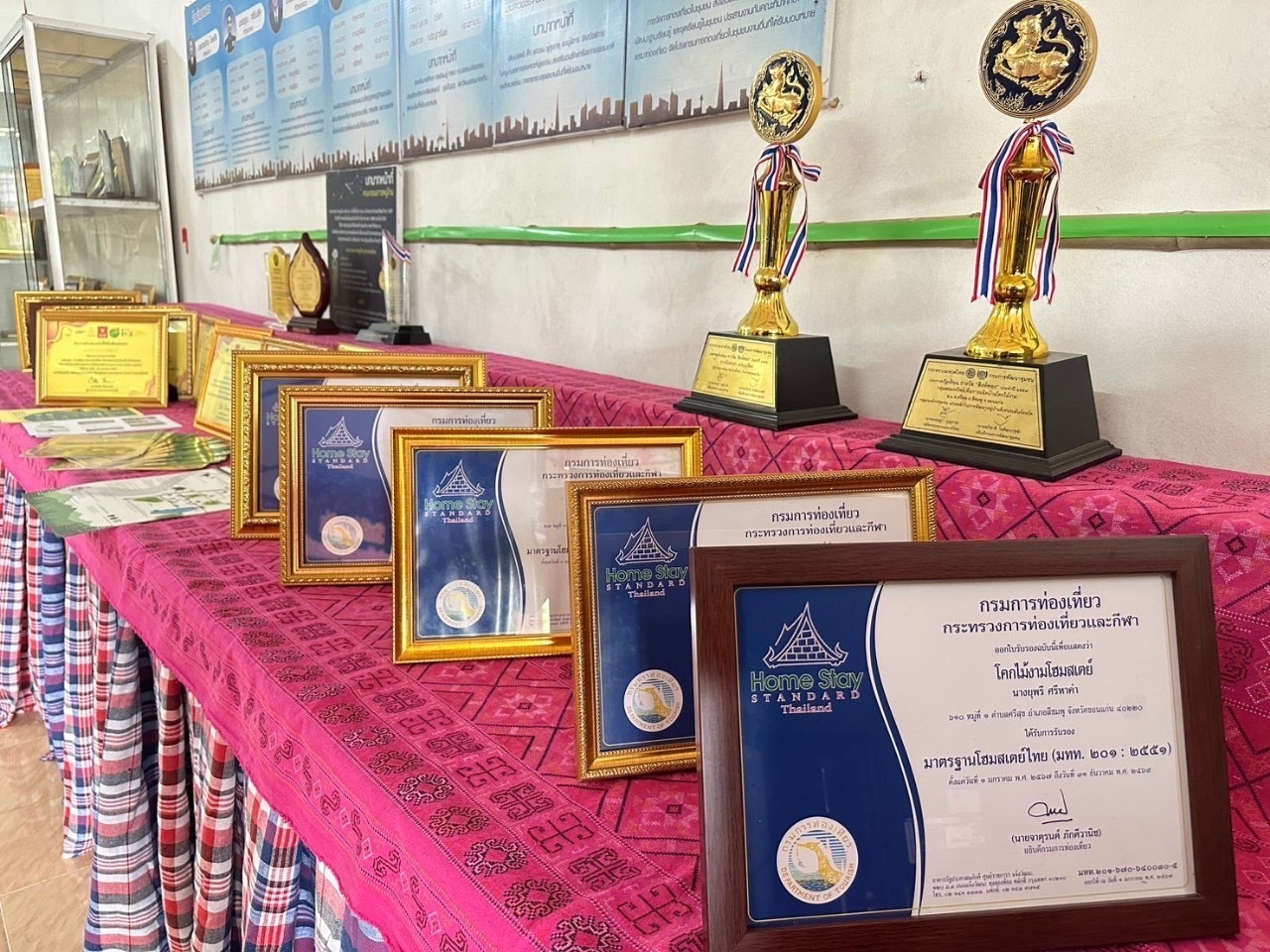 พช.ขอนแก่น : ร่วมตรวจประเมินเพื่อการรับรองมาตรฐานการท่องเที่ยวโดยชุมชน ณ วิสาหกิจชุมชนเกษตรกรบ้านโคกไม้งามโฮมสเตย์ ตำบลศรีสุข อำเภอสีชมพู จังหวัดขอนแก่น
