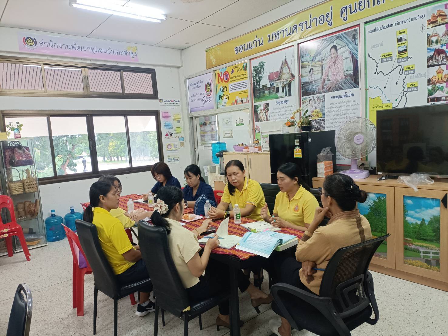 พช.ขอนแก่น : ลงพื้นที่ติดตามสนับสนุนการดำเนินงาน กองทุนชุมชน อำเภอซำสูง
