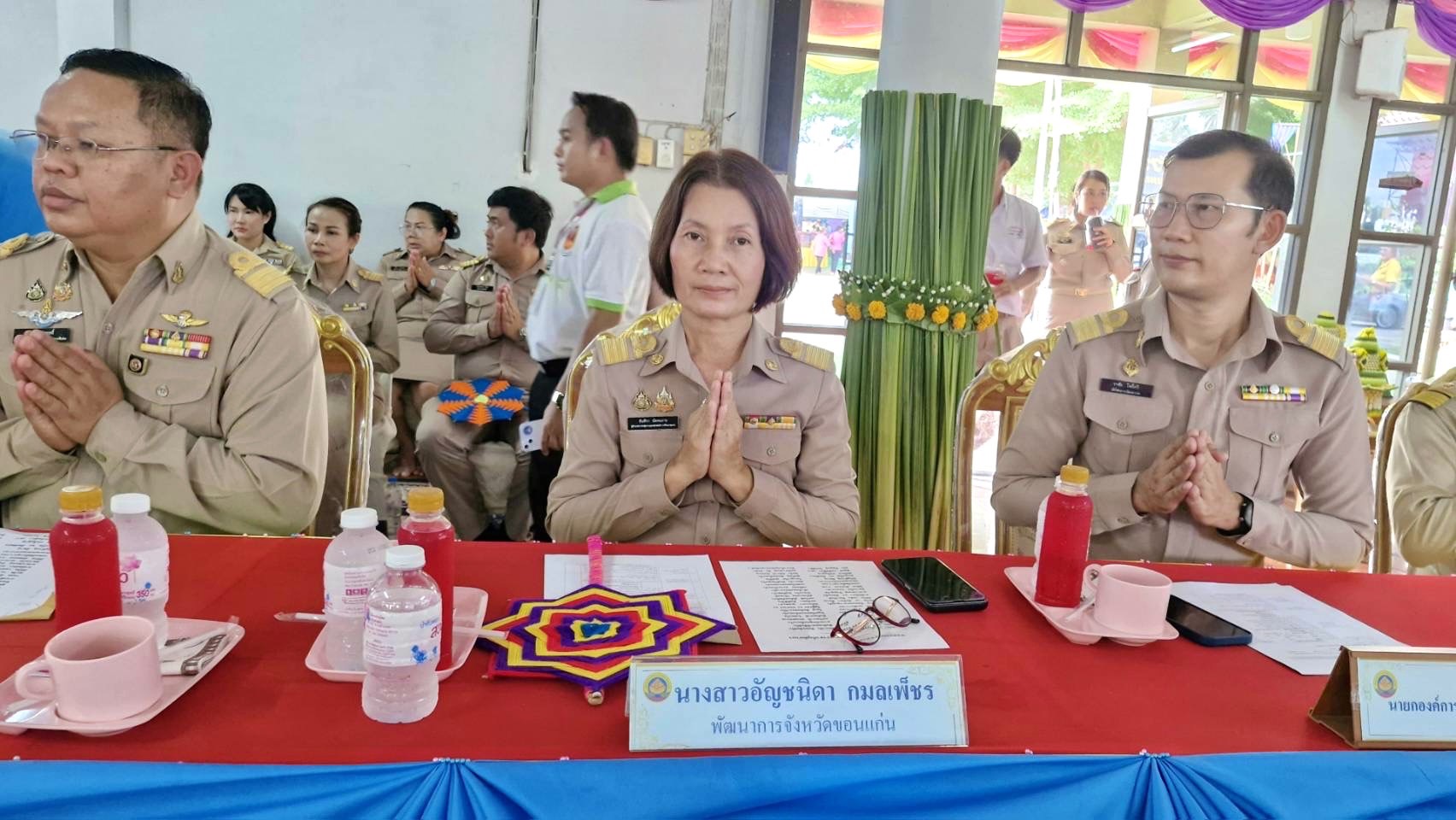 พช.ขอนแก่น : ร่วมลงพื้นที่ตรวจเยี่ยม และตรวจติดตามการดำเนินงานโครงการสร้างความปรองดองสมานฉันท์ โดยใช้หลักธรรมทางพระพุทธศาสนา หมู่บ้านรักษาศีล5 ประจำปีงบประมาณ พ.ศ. 2567