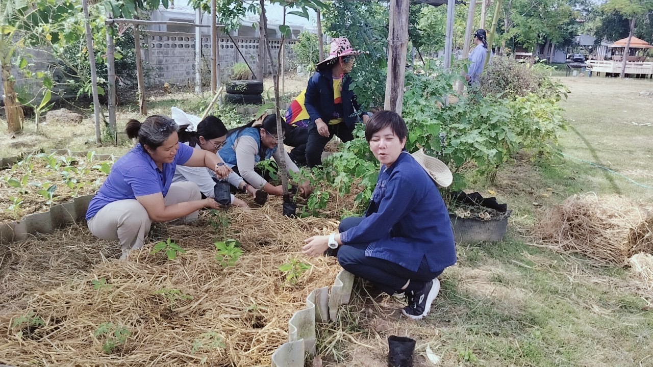 จังหวัดขอนแก่น : ดำเนินกิจกรรม “ผู้นำต้องทำก่อน” ตามการน้อมนำแนวพระราชดำริของสมเด็จพระกนิษฐาธิราชเจ้า กรมสมเด็จพระเทพรัตนราชสุดาฯ สยามบรมราชกุมารี สู่ปฏิบัติการปลูกผักสวนครัวเพื่อสร้างความมั่นคงทางอาหร ประจำปีงบประมาณ พ.ศ. 2568