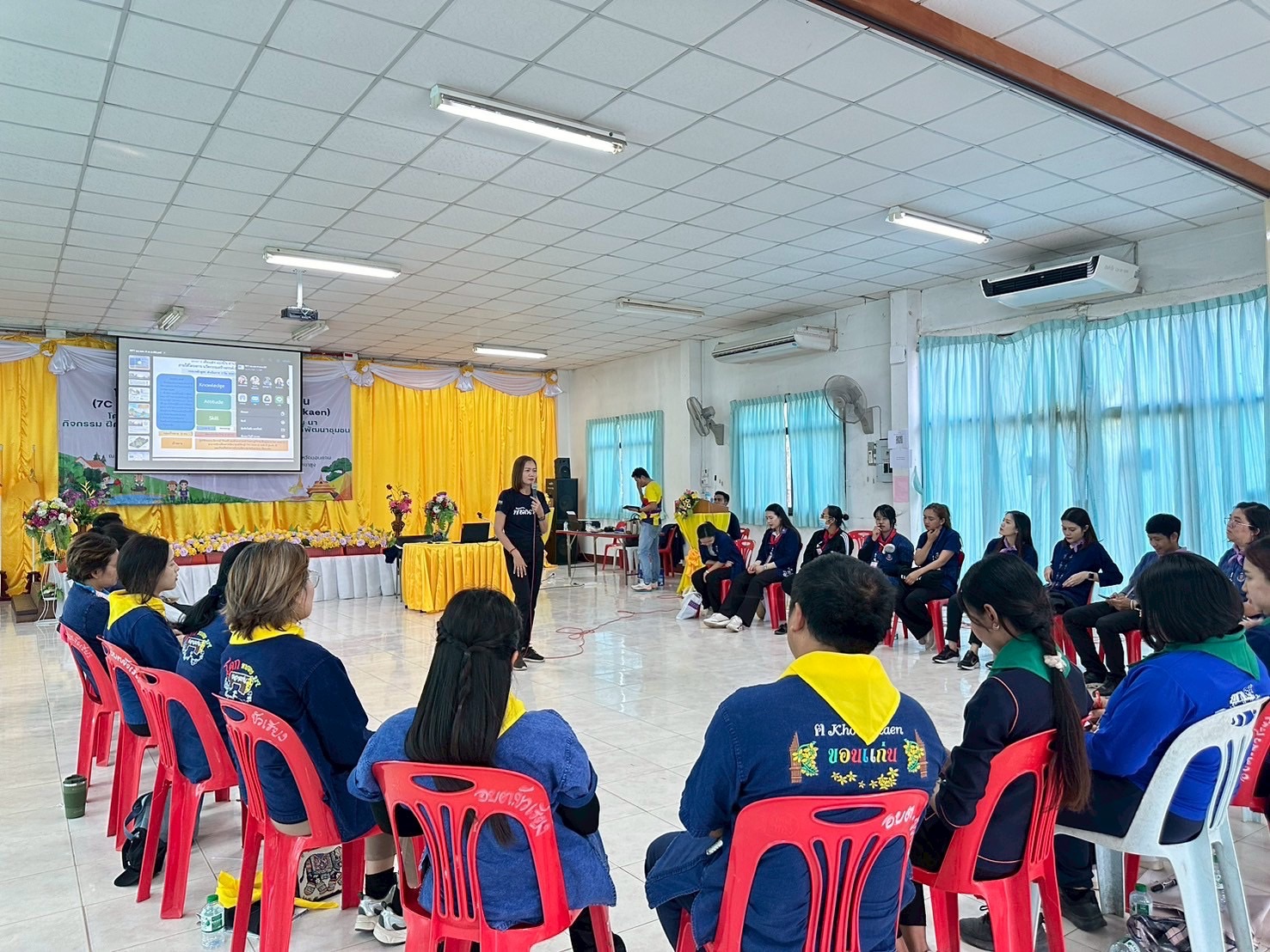 พช.ขอนแก่น : ดำเนินโครงการนวัตกรรมสร้างสรรค์เพื่อชุมชน (7C : Innovation for Smarter CDD Khonkaen) “เติมแฮง แบ่งปัน สานฝัน โคก หนอง นา” กิจกรรม ฝึกอบรมเชิงปฏิบัติการเพิ่มศักยภาพของเจ้าหน้าที่พัฒนาชุมชน “เติมแฮง แบ่งปัน สานฝัน โคก หนอง นา” ณ ศูนย์เรียนรู้เศรษฐกิจพอเพียง บ้านขามป้อม หมู่ 4 ตำบลขัวเรียง อำเภอชุมแพ จังหวัดขอนแก่น (วันที่2)