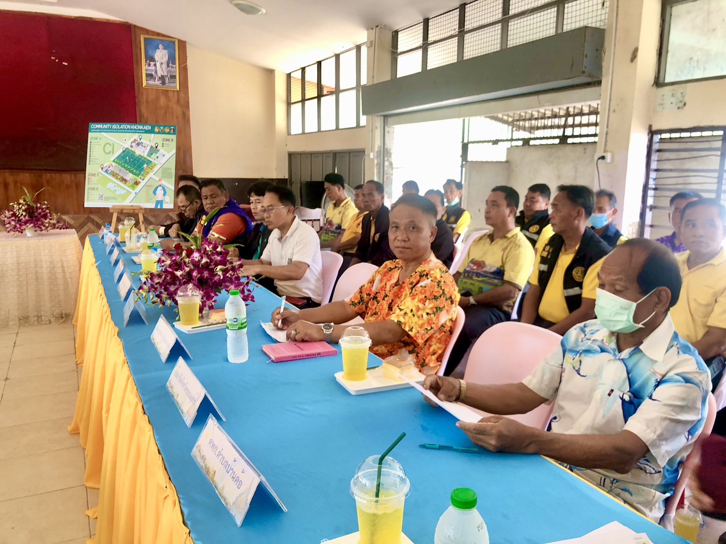 พช.ขอนแก่น : ร่วมประชุมคณะทำงานกำหนดแนวทางการดำเนินการจัดทำศูนย์เรียนรู้โครงการอันเนื่องมาจากพระราชดำริ ตามโครงการจัดตั้งศูนย์พักคอยผู้ผ่านการบำบัดยาเสพติดอำเภอเมืองขอนแก่น (Community Isolation : CI) ณ โรงเรียนบ้านตอกแป้น หมู่ที่ 9 ตำบลบ้านค้อ อำเภอเมืองขอนแก่น จังหวัดขอนแก่น