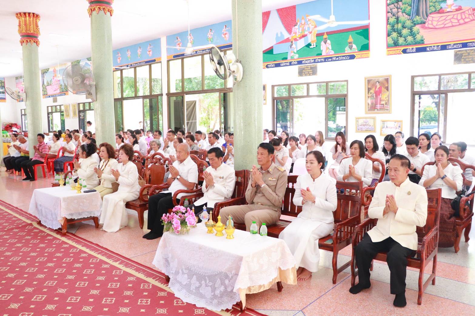 พช.ขอนแก่น : เข้าร่วมโครงการเข้าวัดปฎิบัติธรรมสวนะ ศรัทธาอิ่มบุญ อุดหนุนชุมชน จังหวัดขอนแก่น ประจำปีงบประมาณ พ.ศ. 2568