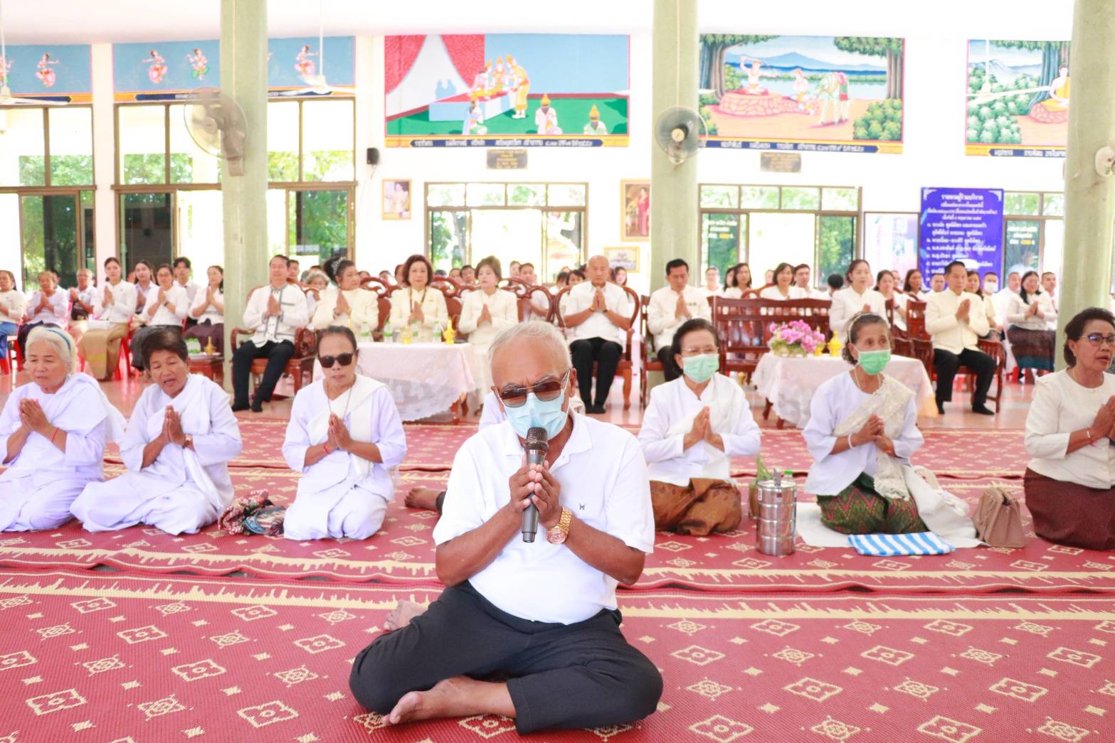 พช.ขอนแก่น : เข้าร่วมโครงการเข้าวัดปฎิบัติธรรมสวนะ ศรัทธาอิ่มบุญ อุดหนุนชุมชน จังหวัดขอนแก่น ประจำปีงบประมาณ พ.ศ. 2568