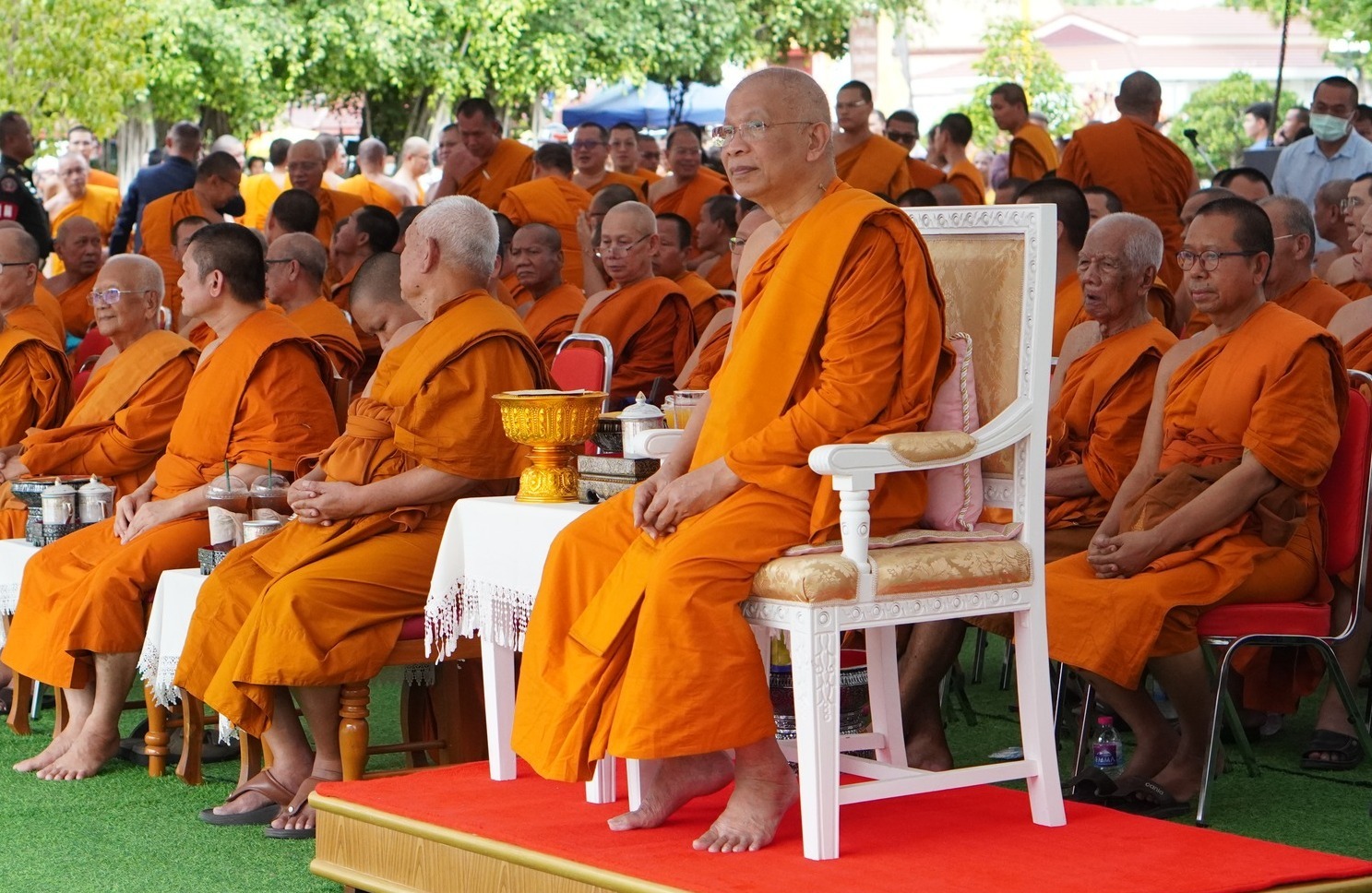 พช.ขอนแก่น : พิธีทำบุญฉลองอายุวัฒนมงคล 75 ปี 54 พรรษา พระเทพวิสุทธิคุณ (ถนอม ชินวํโส น.ธ.เอก, ป.ธ.6) เจ้าอาวาสวัดหนองแวง พระอารามหลวง และเจ้าคณะจังหวัดขอนแก่น