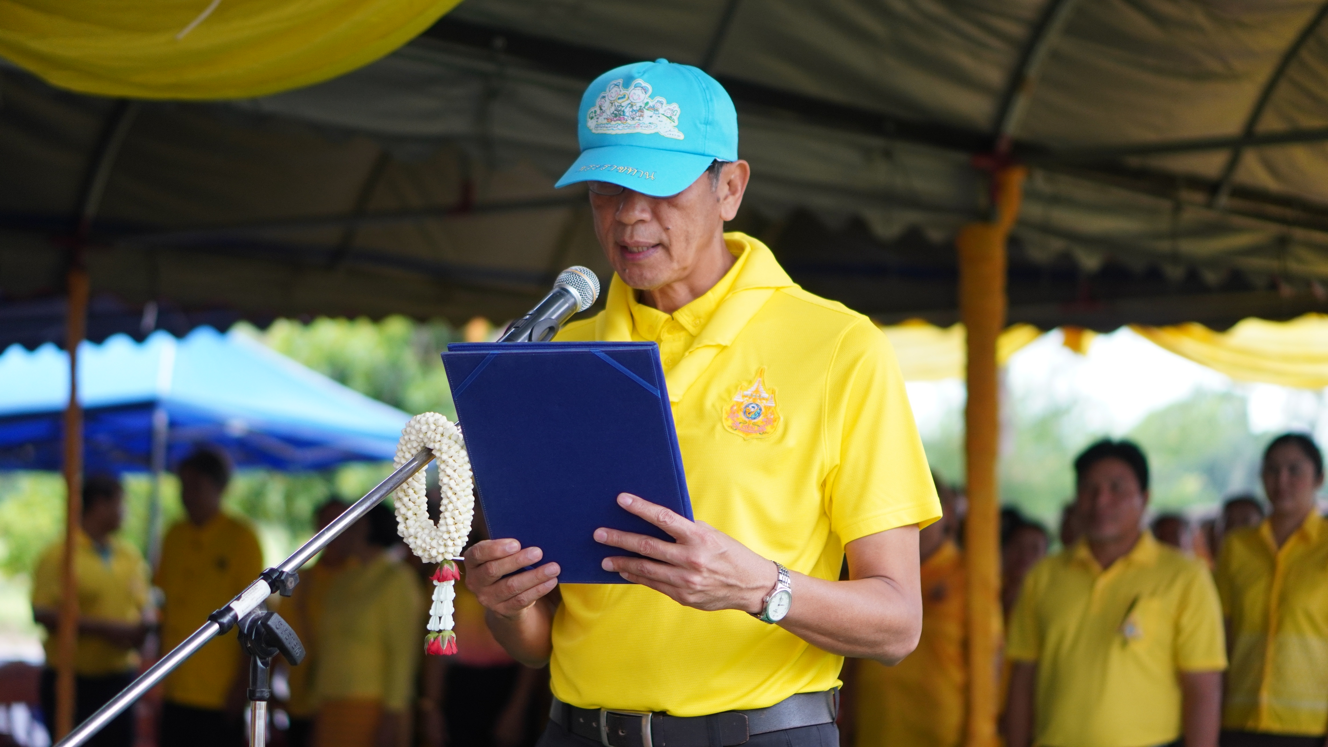 พช.ขอนแก่น : จัดกิจกรรมเฉลิมพระเกียรติพระบาทสมเด็จพระเจ้าอยู่หัว เนื่องในโอกาสมหามงคลเฉลิมพระชนมพรรษาฯ ณ ศูนย์เรียนรู้การพัฒนาคุณภาพชีวิตตามหลักทฤษฎีใหม่ ประยุกต์สู่ “โคก หนอง นา” นายวิสุทธิ์ ศรเสนา