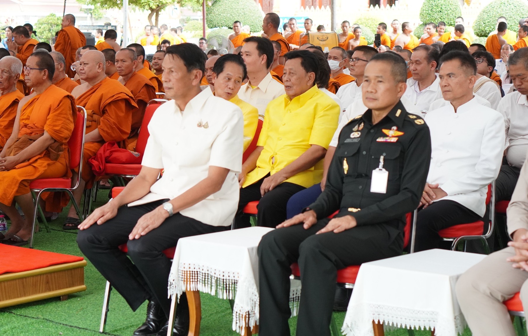 พช.ขอนแก่น : พิธีทำบุญฉลองอายุวัฒนมงคล 75 ปี 54 พรรษา พระเทพวิสุทธิคุณ (ถนอม ชินวํโส น.ธ.เอก, ป.ธ.6) เจ้าอาวาสวัดหนองแวง พระอารามหลวง และเจ้าคณะจังหวัดขอนแก่น