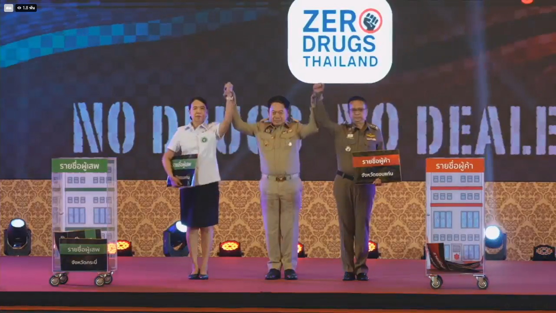 จังหวัดขอนแก่น : ร่วมประชุมรับนโยบายสำคัญของกระทรวงมหาดไทย โดย นายภูมิธรรม เวชยชัย รองนายกรัฐมนตรีและรัฐมนตรีว่าการกระทรวงมหาดไทย “No Drugs No Dealers สู่ Zero Drugs Thailand” ประเทศไทยต้องปลอดยาเสพติด
