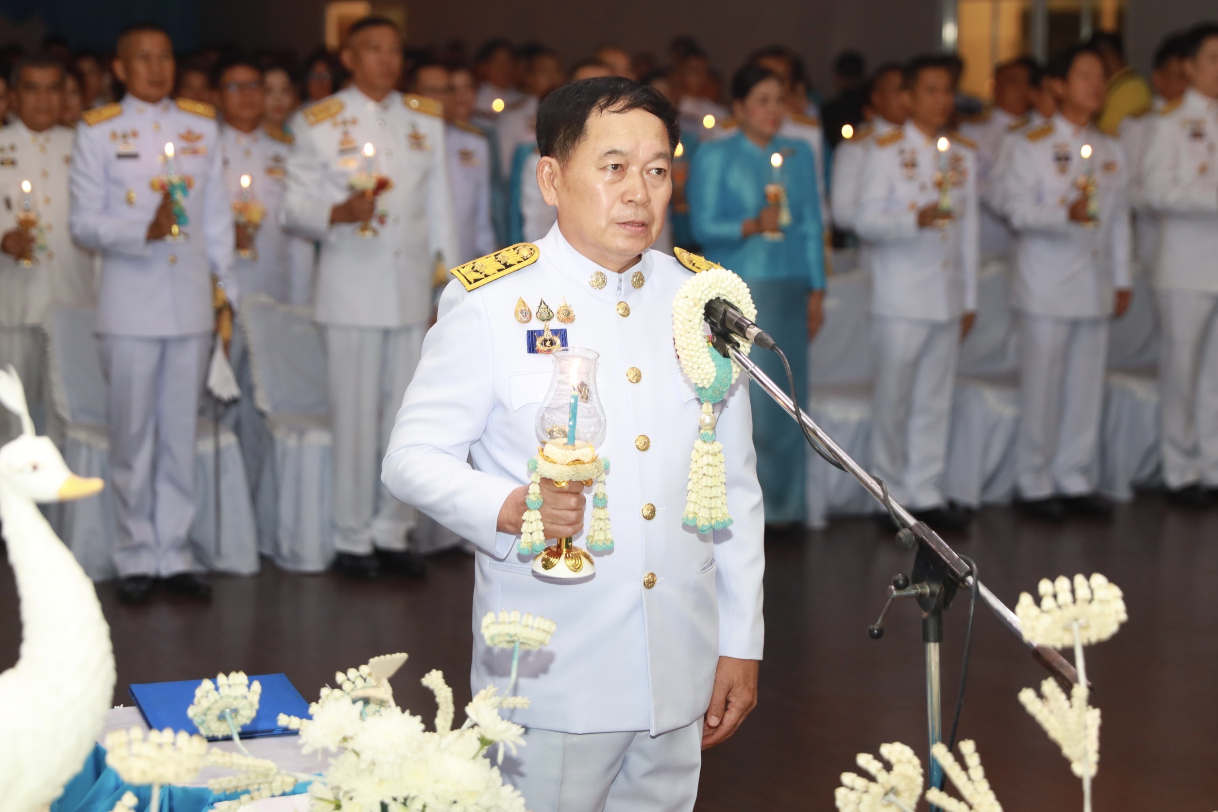 จังหวัดขอนแก่น : ประกอบพิธีถวายเครื่องราชสักการะและวางพานพุ่ม พิธีจุดเทียนถวายพระพรชัยมงคล สมเด็จพระนางเจ้าสิริกิติ์ พระบรมราชินีนาถ พระบรมราชชนนีพันปีหลวง เนื่องในโอกาสวันเฉลิมพระชนมพรรษา 12 สิงหาคม 2568